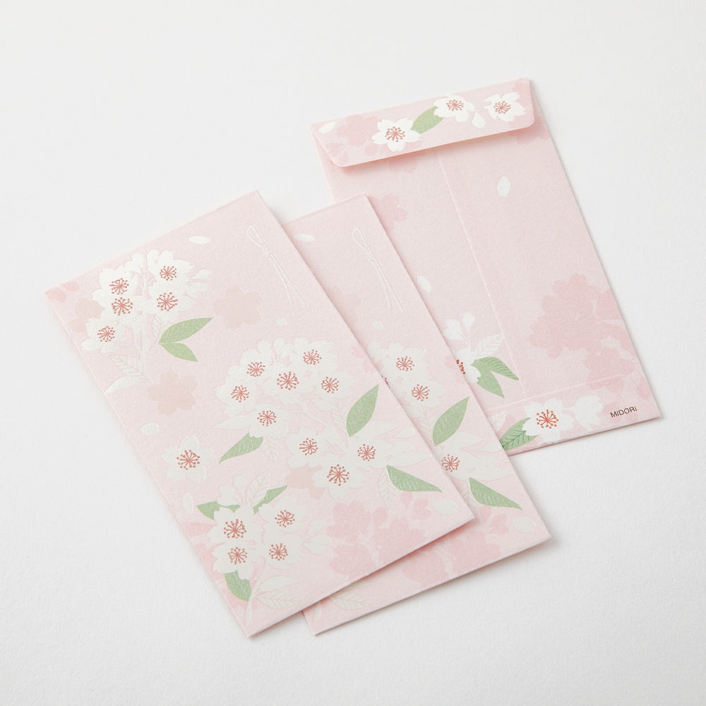 MIDORI Mini Money Envelope 590 Cherry Blossoms