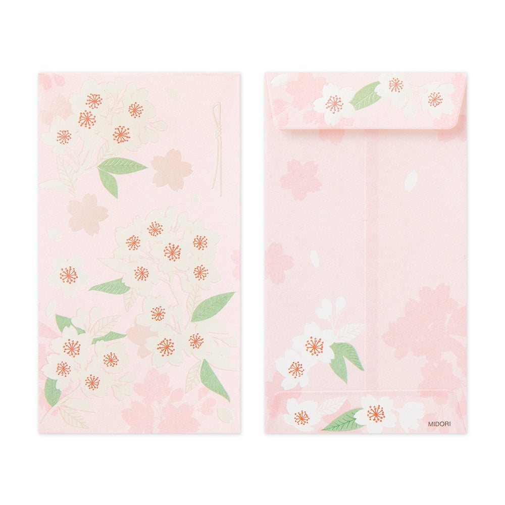 MIDORI Mini Money Envelope 590 Cherry Blossoms