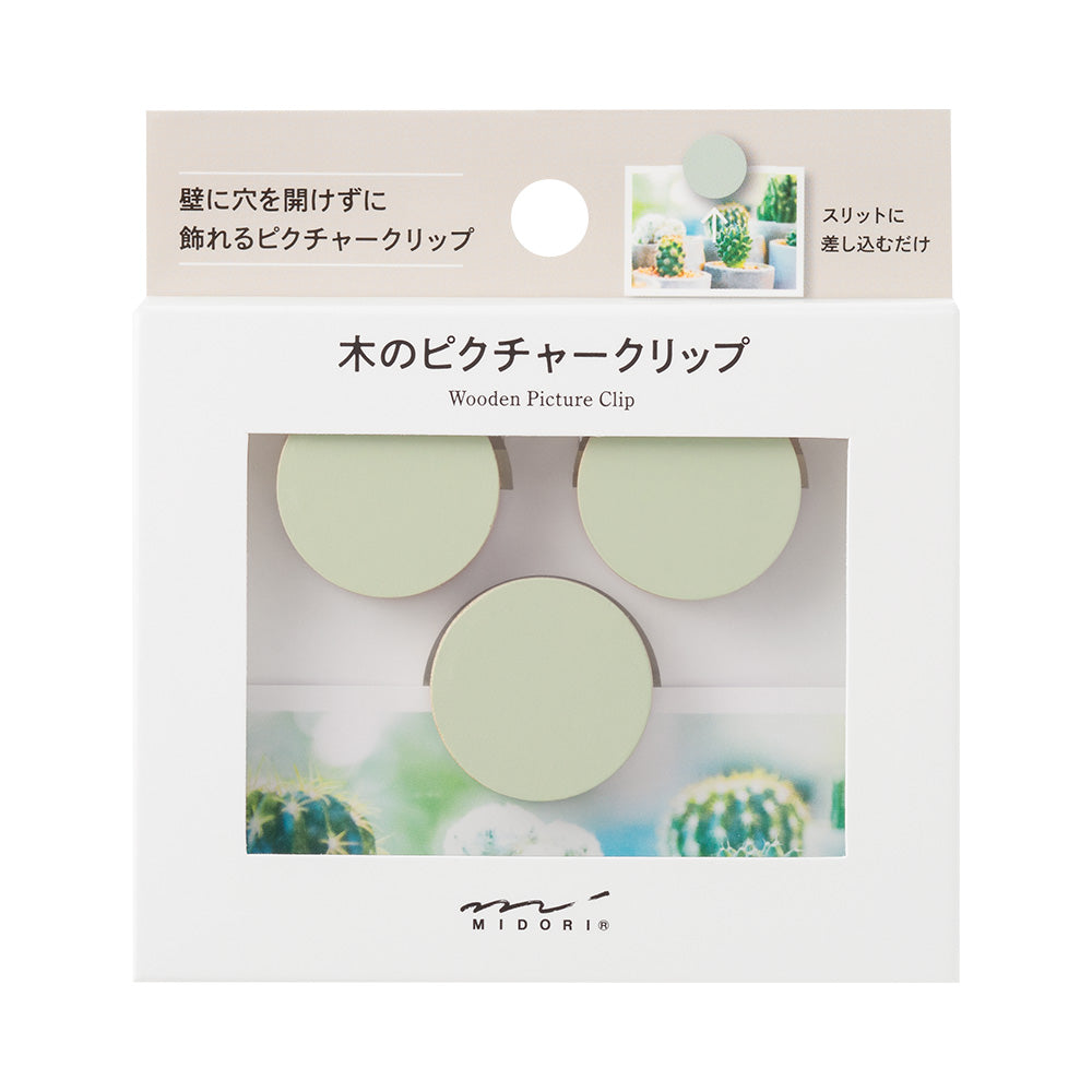 MIDORI Wooden Picture Clip Green