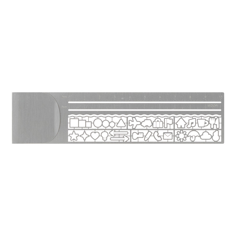 MIDORI Clip Ruler Silver A