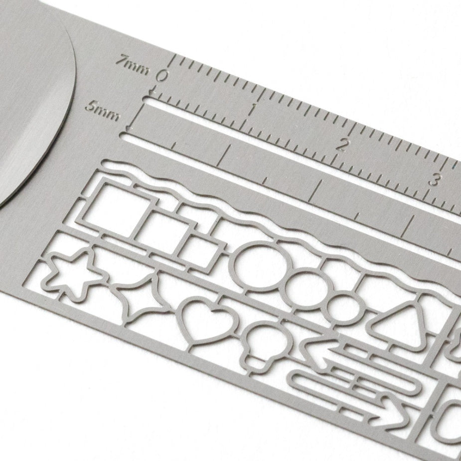 MIDORI Clip Ruler Silver A
