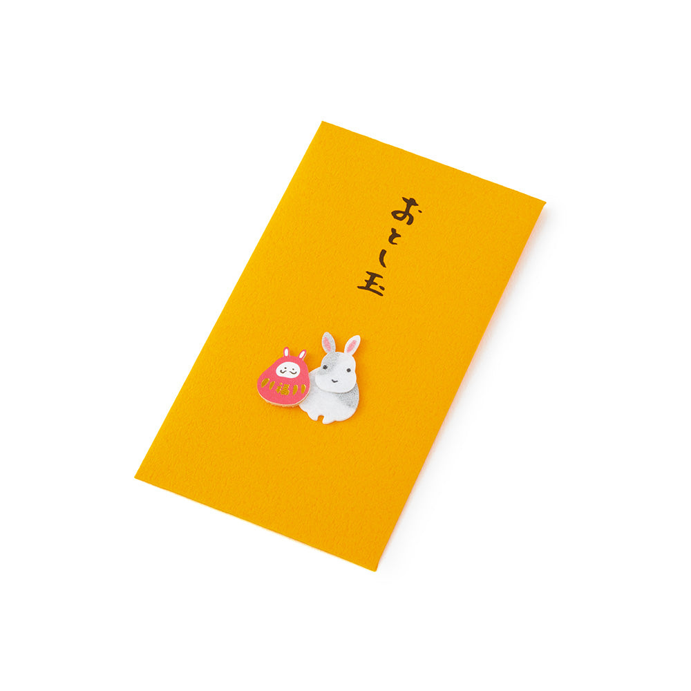 MIDORI PC Mini Money Envelope 562 Rabbit & Dharma