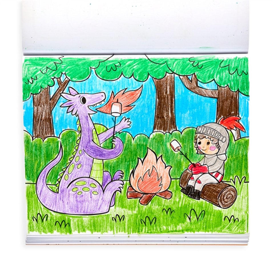 OOLY Color-in Book-Knights & Dragons 1233836