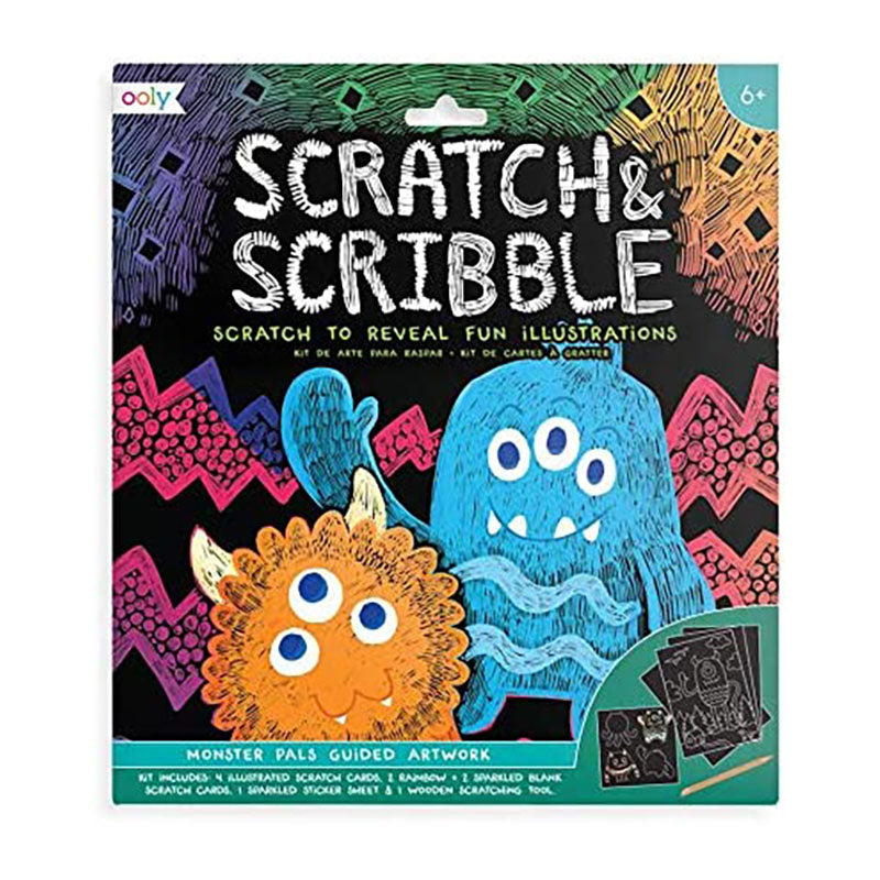 OOLY Scratch & Scribble Art Kit-Monster Pals 1233854