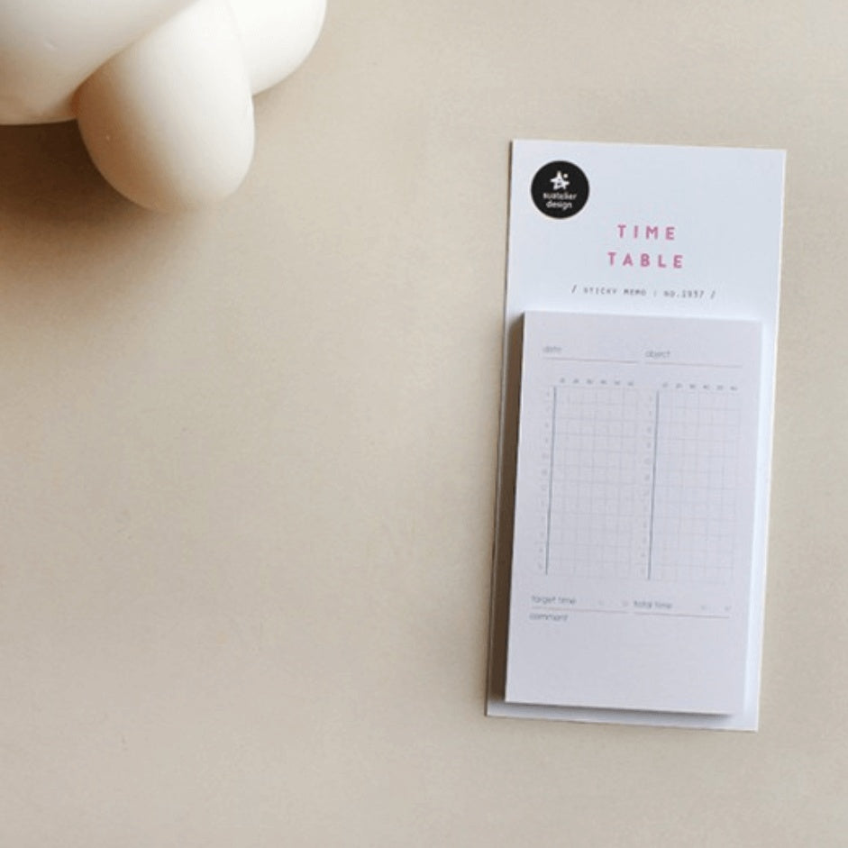 SUATELIER Sticky Memo No.1937 TimeTable