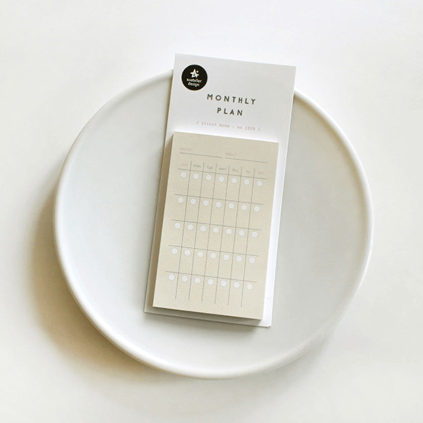 SUATELIER Sticky Memo No.1939 Monthly Plan