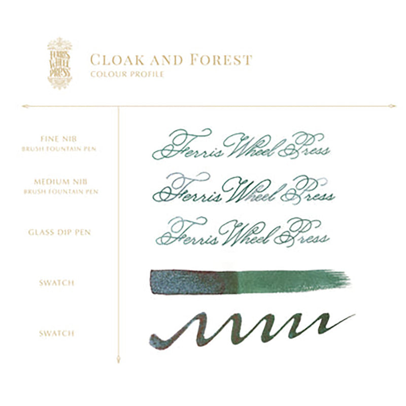 FERRIS WHEEL PRESS Fountain Pen Ink 20ml Ferritales Cloak and Forest Default Title