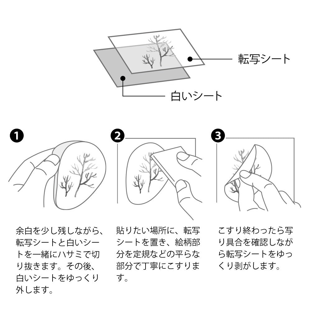 MIDORI Transfer Sticker 2636 Watercolor Sea