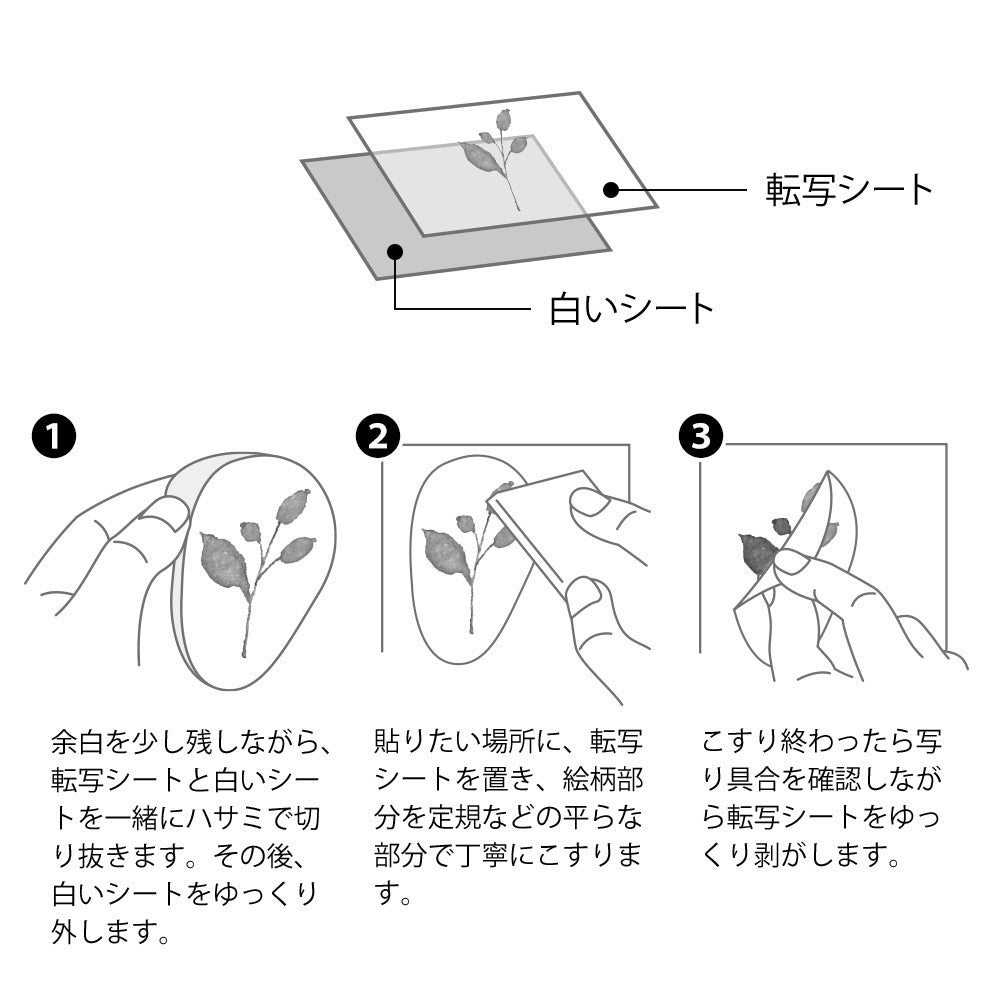 MIDORI Transfer Sticker 2632 Flowering Plants