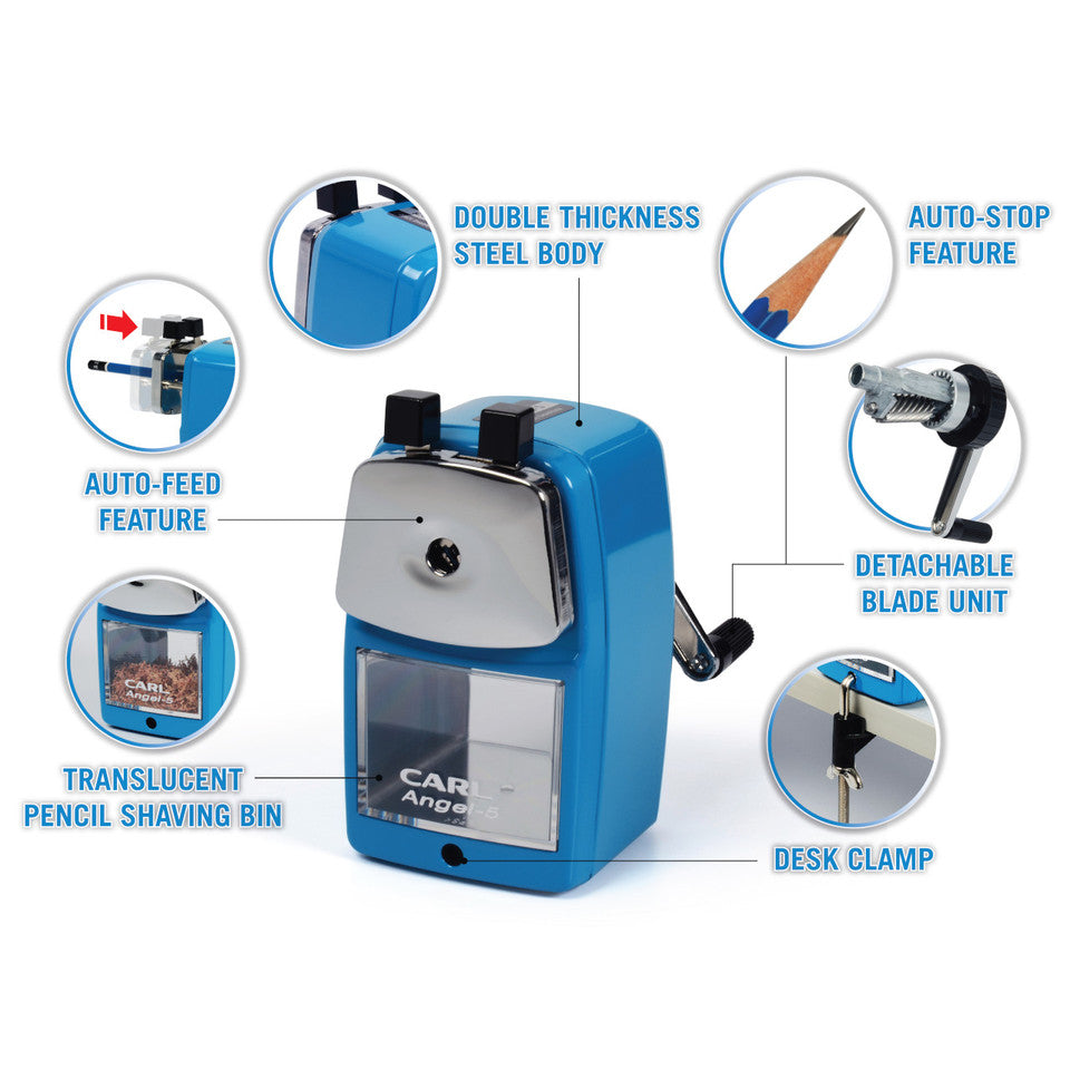 CARL Pencil Sharpener Angel 5 With Clamp Lavender Default Title