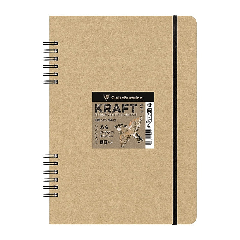 CLAIREFONTAINE Plain Kraft Double WB Book 115g A4 Default Title