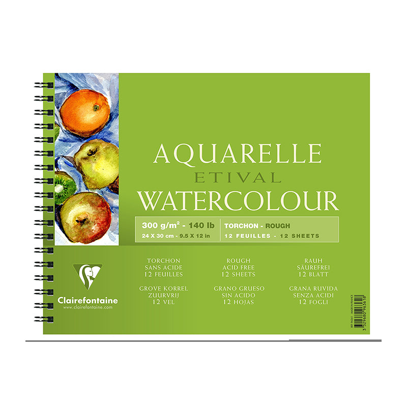 CLAIREFONTAINE Etival Wirebound Pad Rough 250g 24x30cm 12s Default Title