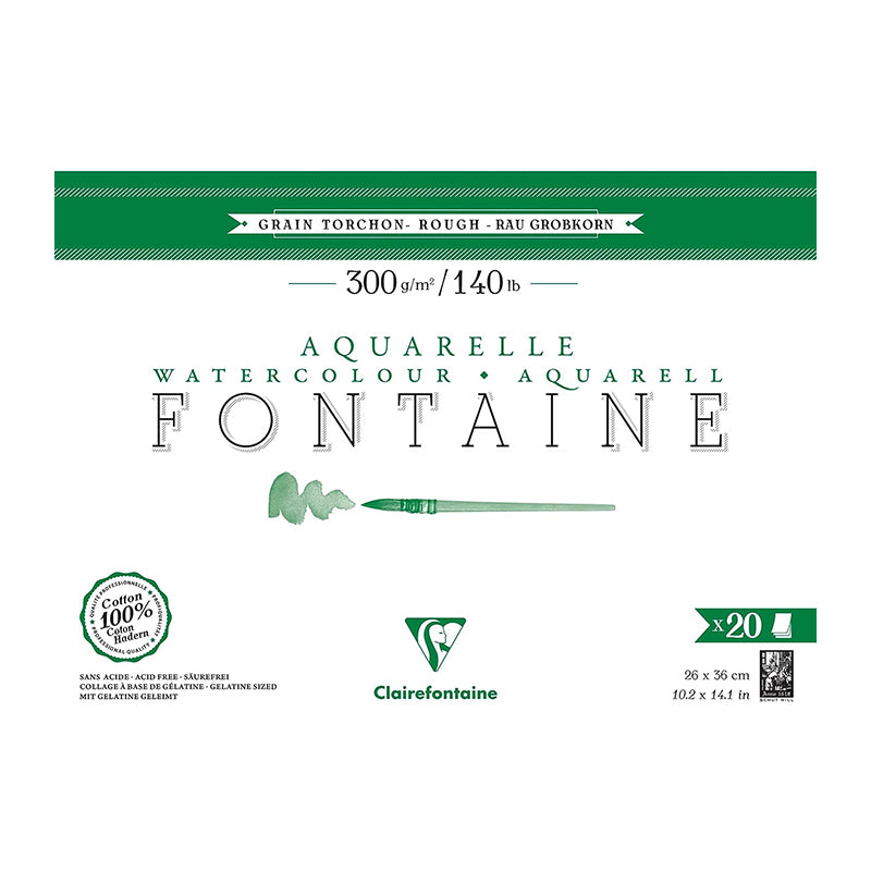 CLAIREFONTAINE Fontaine 4 Sides Rough 300g 26x36cm 20s Default Title