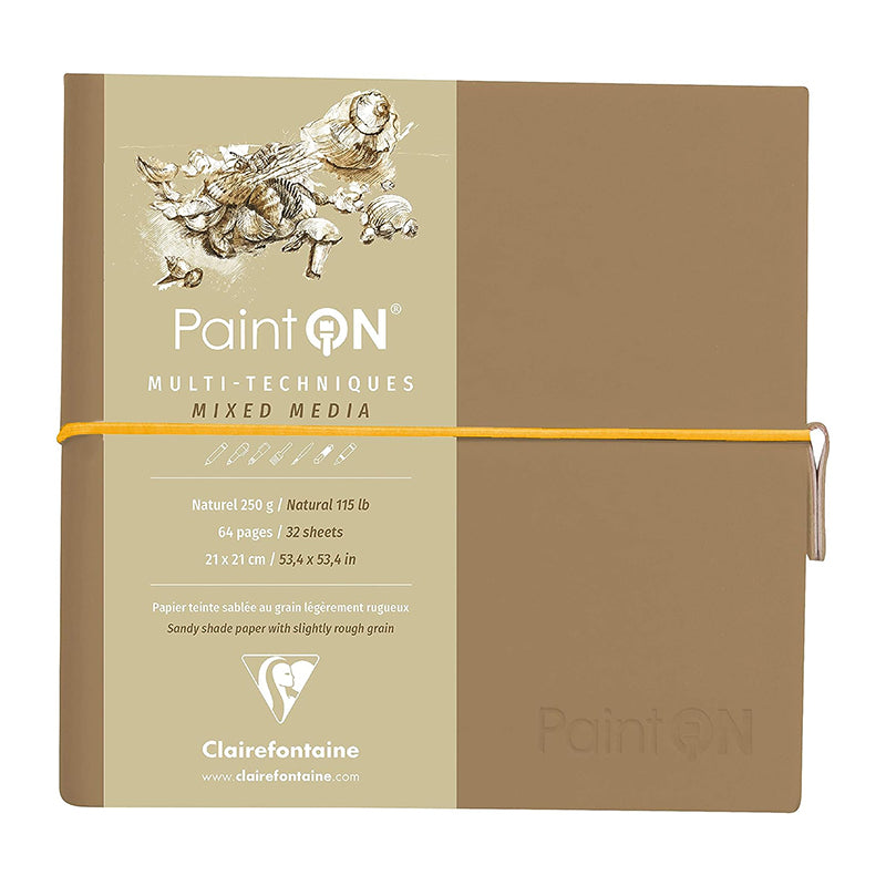 CLAIREFONTAINE Paint ON Sewn Pad 19x19cm 250g Natural Default Title
