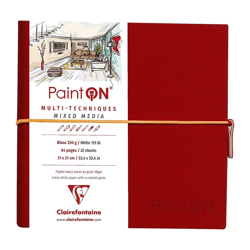 CLAIREFONTAINE Paint ON Sewn Pad 19x19cm 250g White Default Title