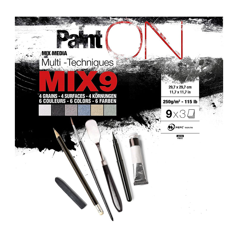 CLAIREFONTAINE Paint ON Pad 29.7x29.7cm MIX9 27s Default Title