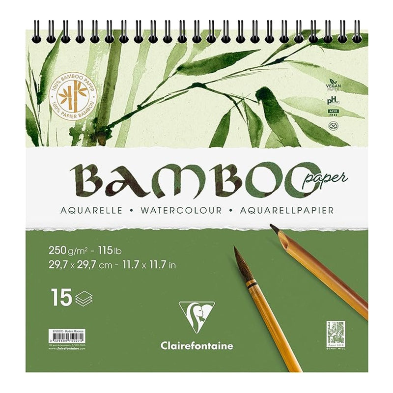 CLAIREFONTAINE Bamboo Wirebound Pad 250g 29.7x29.7cm 15s Default Title