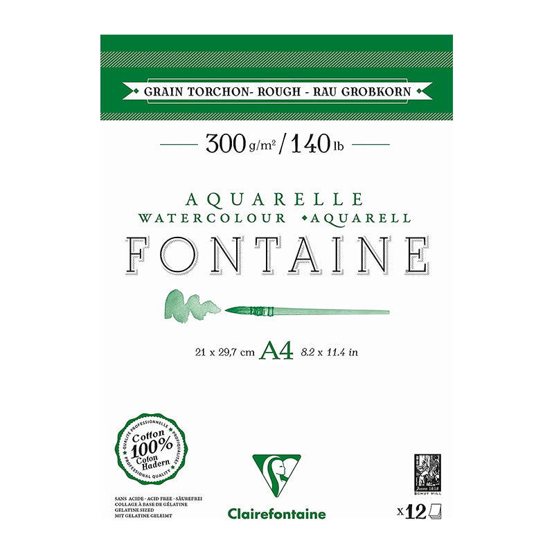 CLAIREFONTAINE Fontaine 2 Sides Rough 300g A4 12s Default Title
