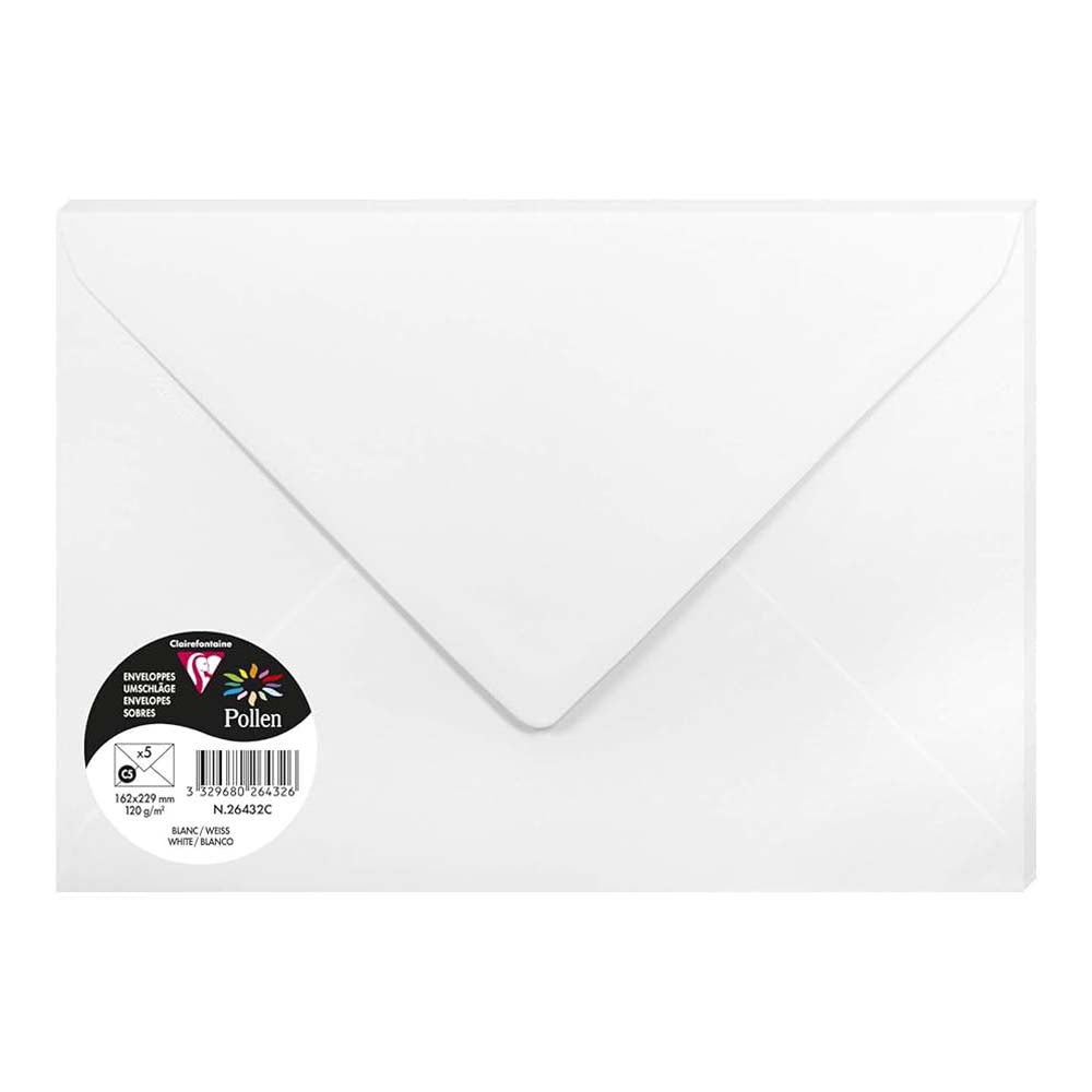 POLLEN Envelopes 120g 162x229mm White 5s