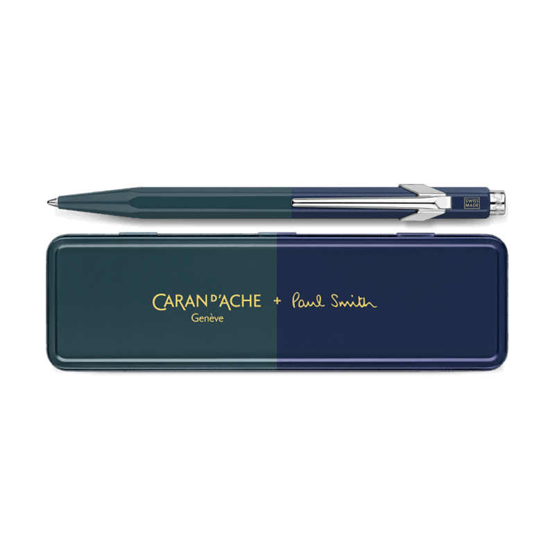 CARAN D'ACHE 849 Ball Pen x Paul Smith Limited Edition Racing Green/Navy Default Title