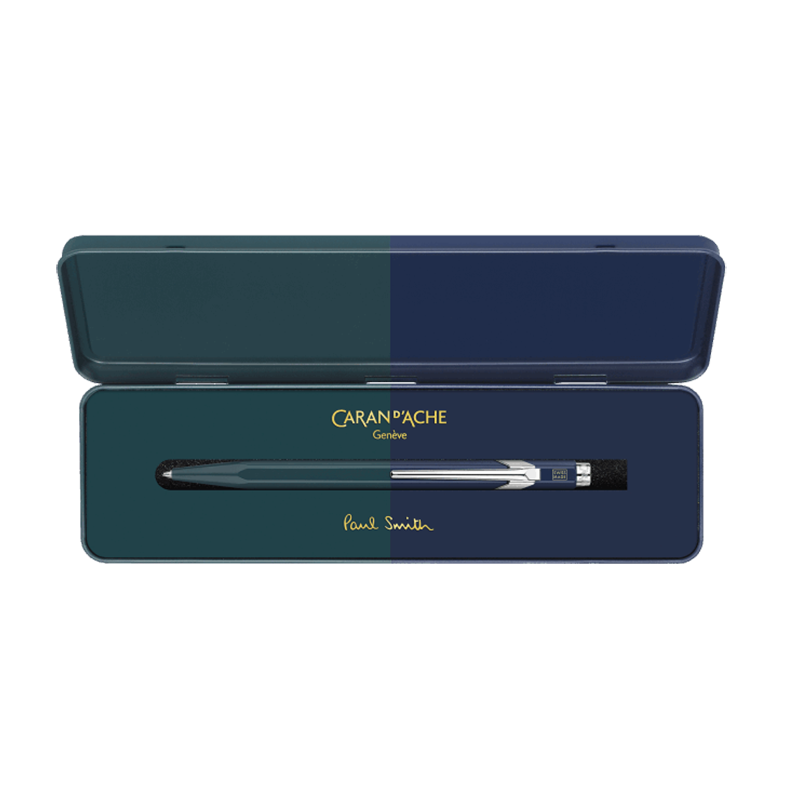 CARAN D'ACHE 849 Ball Pen x Paul Smith Limited Edition Racing Green/Navy Default Title