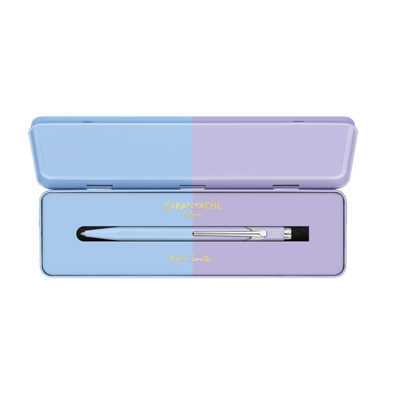 CARAN D'ACHE 849 Ball Pen x Paul Smith Limited Edition Skyblue/Lavender Default Title