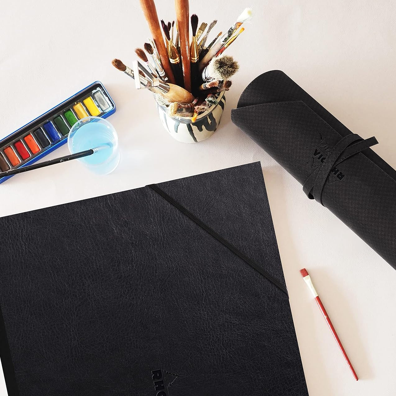 RHODIA Touch 2-in-1 Artists' Roll 23x32cm Black