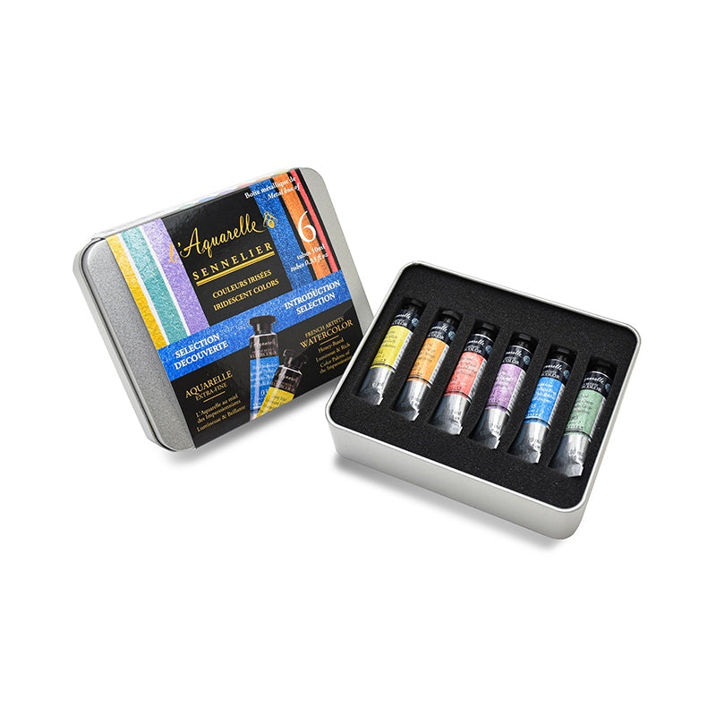 SENNELIER L'Aquarelle Iridescent Watercolour 6x10ml Intro Set