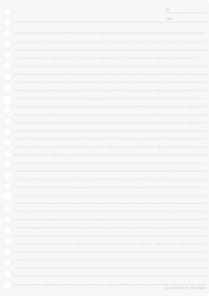 KOKUYO Good Tools Loose Leaf Paper B5 26h Dot Ruled A