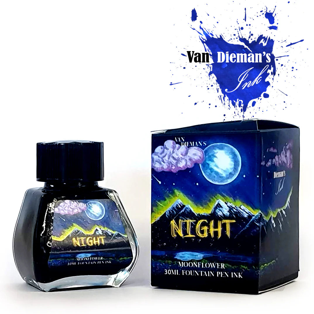 VAN DIEMAN'S Fountain Pen Ink 30ml Night Moon Flower