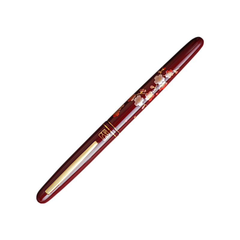 WANCHER x Kuretake Maki-e Edazakura (Red) Fountain Pen-Medium