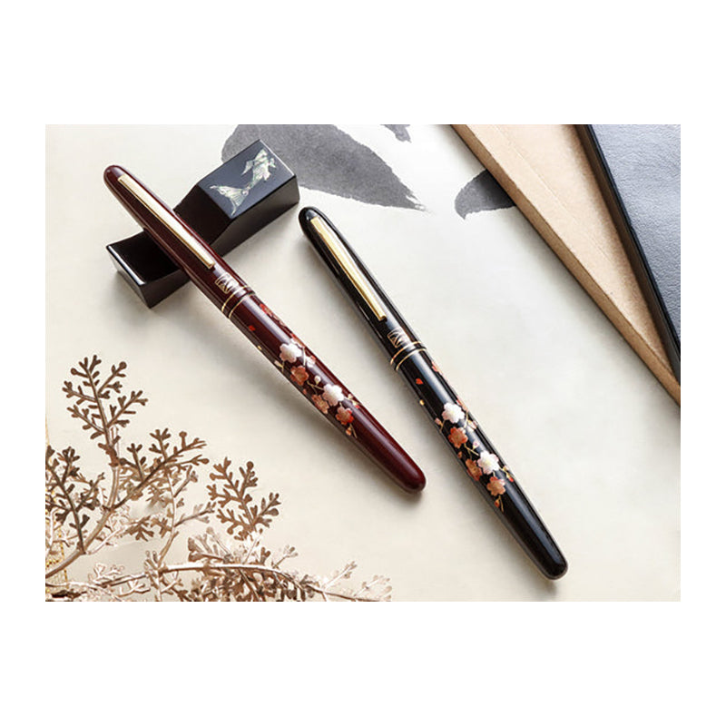 WANCHER x Kuretake Maki-e Edazakura (Red) Fountain Pen-Fine