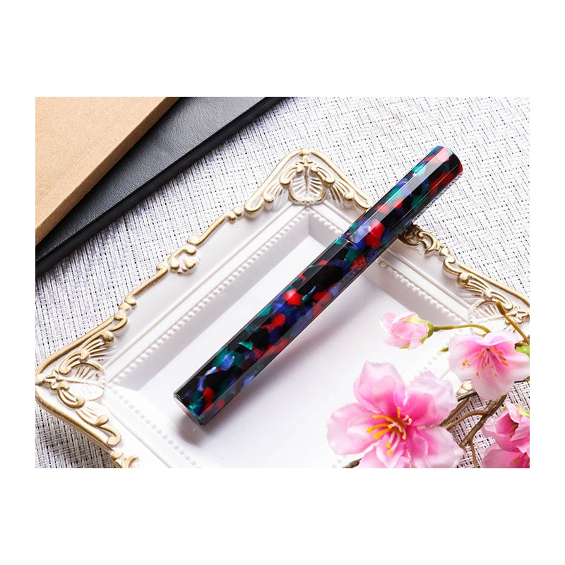 WANCHER Kaleido Black Yomatsuri Fountain Pen-Medium