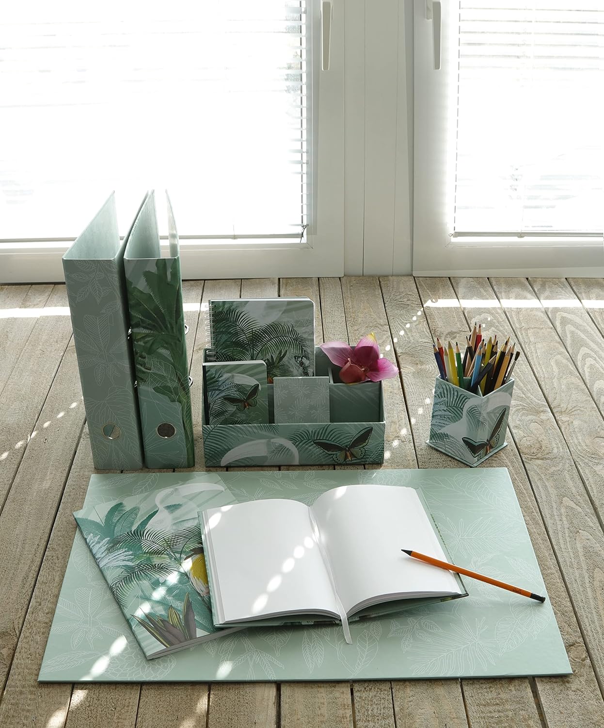 CLAIREFONTAINE x Jungle Harmony Level Arch File A4 Tropical