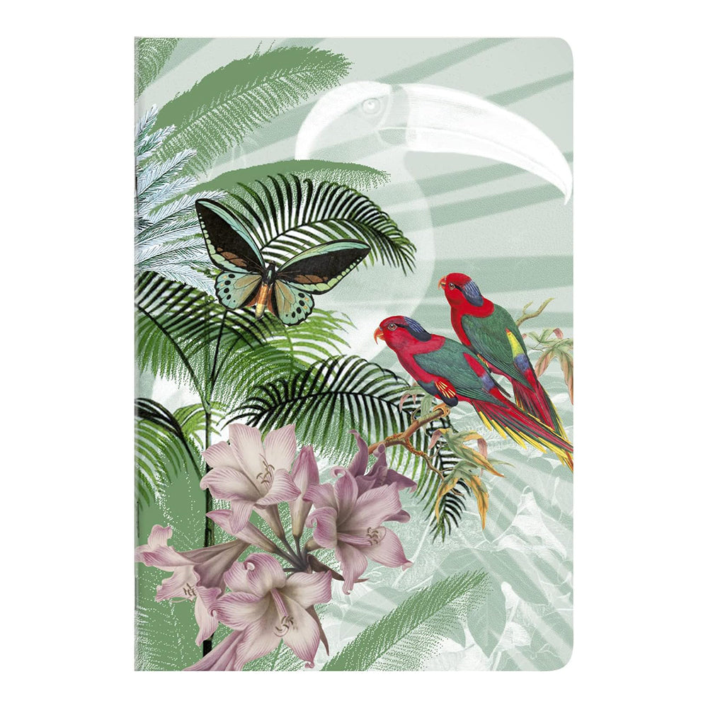 CLAIREFONTAINE x Jungle Harmony Notebook A4 48s Lined+Margin Parrot