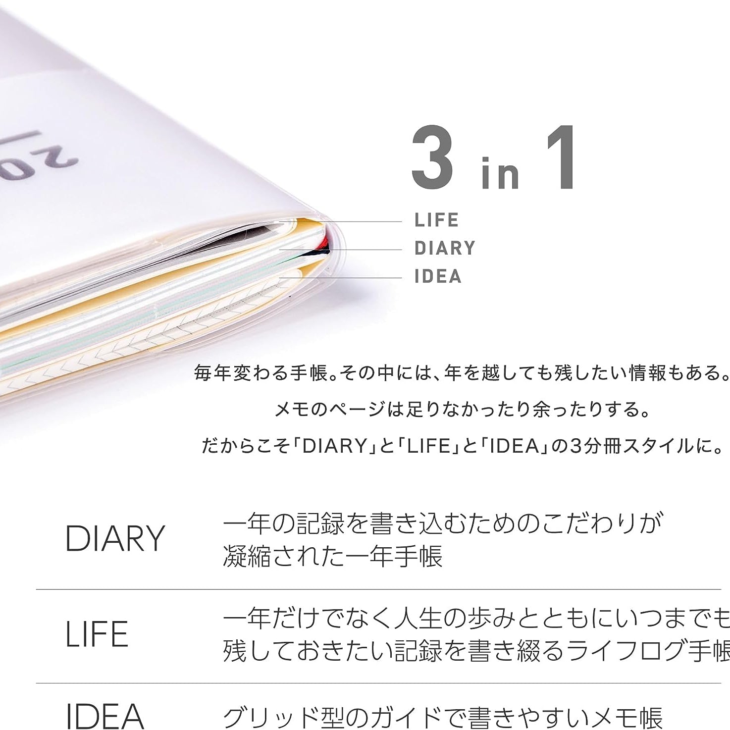 KOKUYO 2024 Jibun Techo Diary 3in1 Standard Default Title