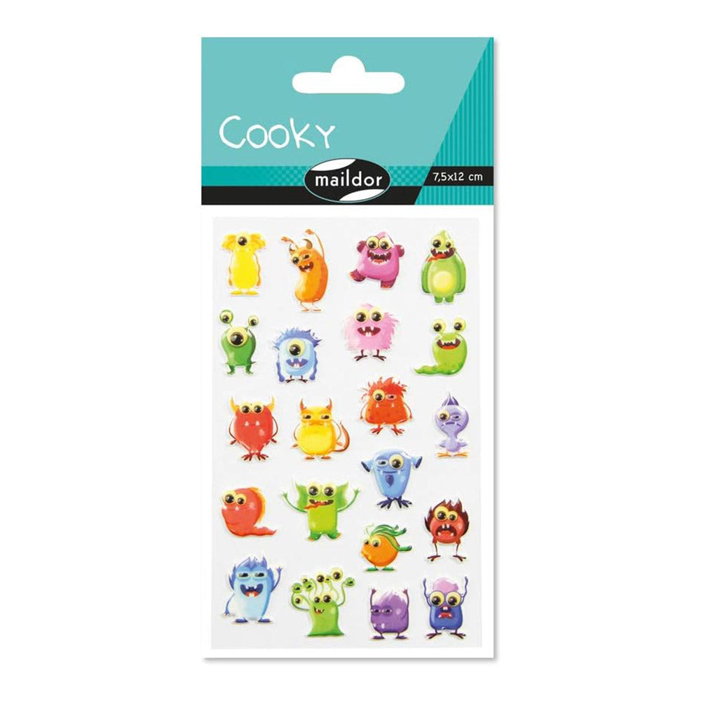 MAILDOR 3D Stickers Cooky Monsters 2 1s 1244740