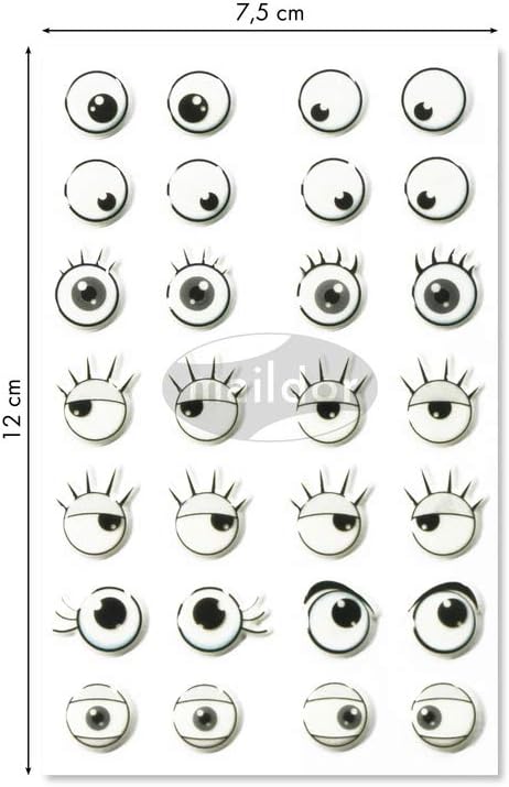 MAILDOR 3D Stickers Cooky Eyes 1s 1244741