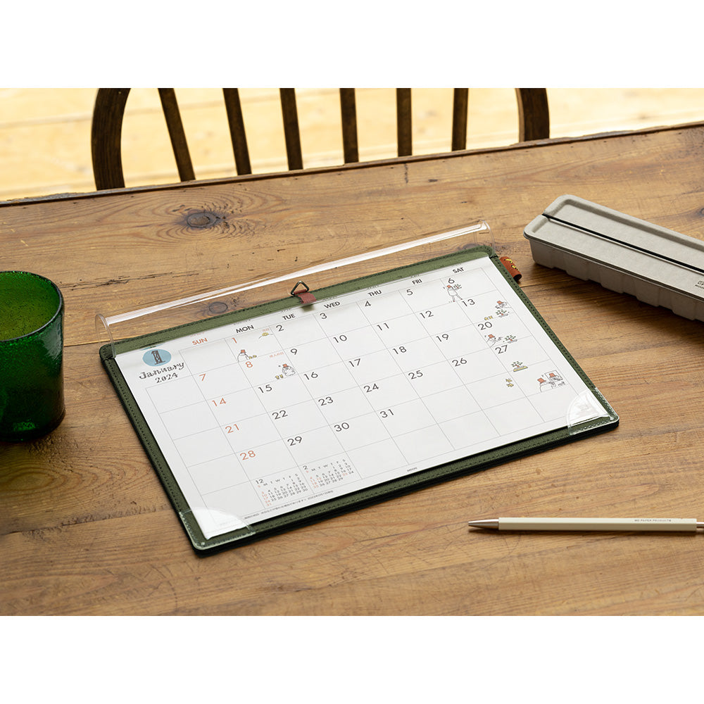 MIDORI 2024 Desk Calendar A4 Ojisan