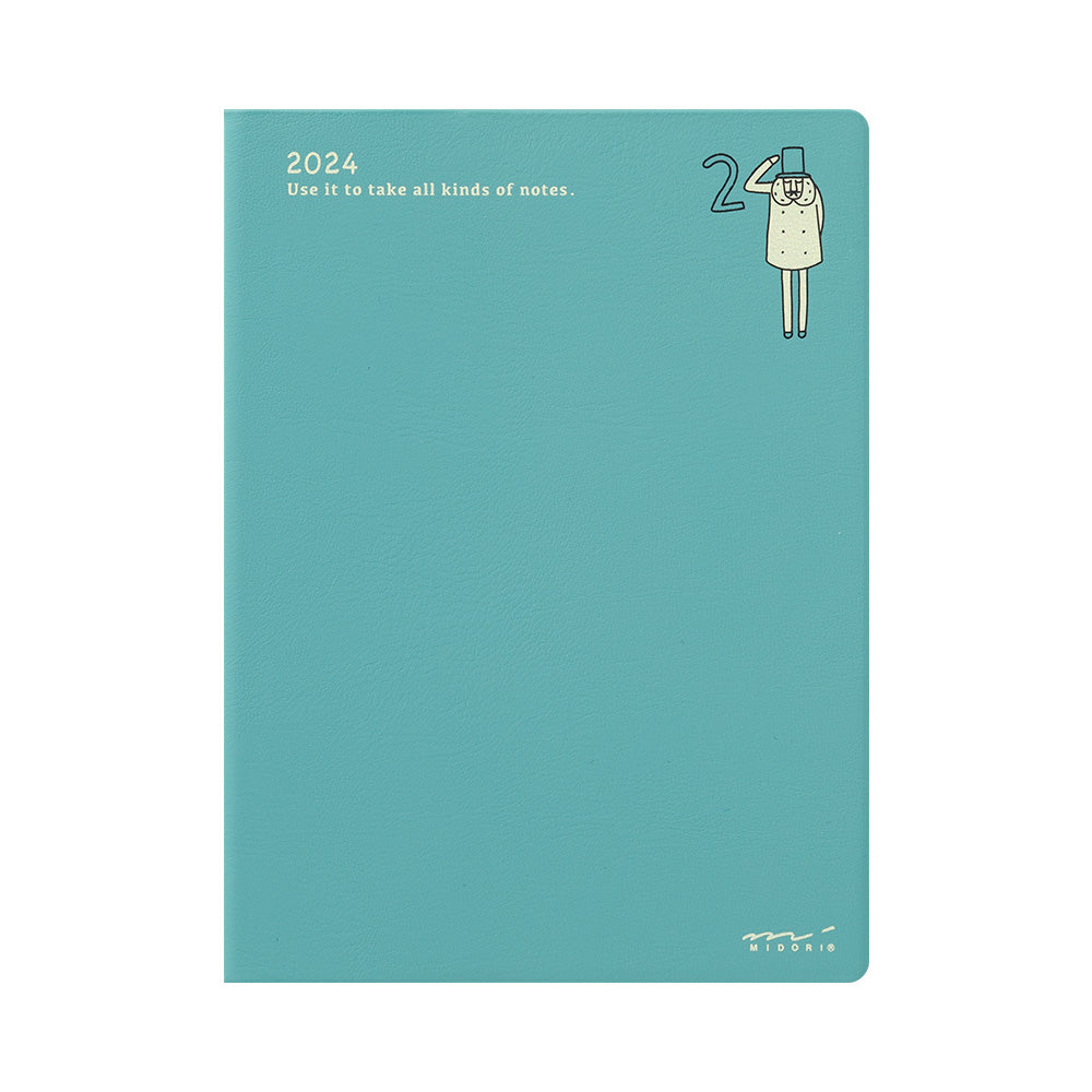 MIDORI 2024 Pocket Diary A6 Weekly Block Ojisan