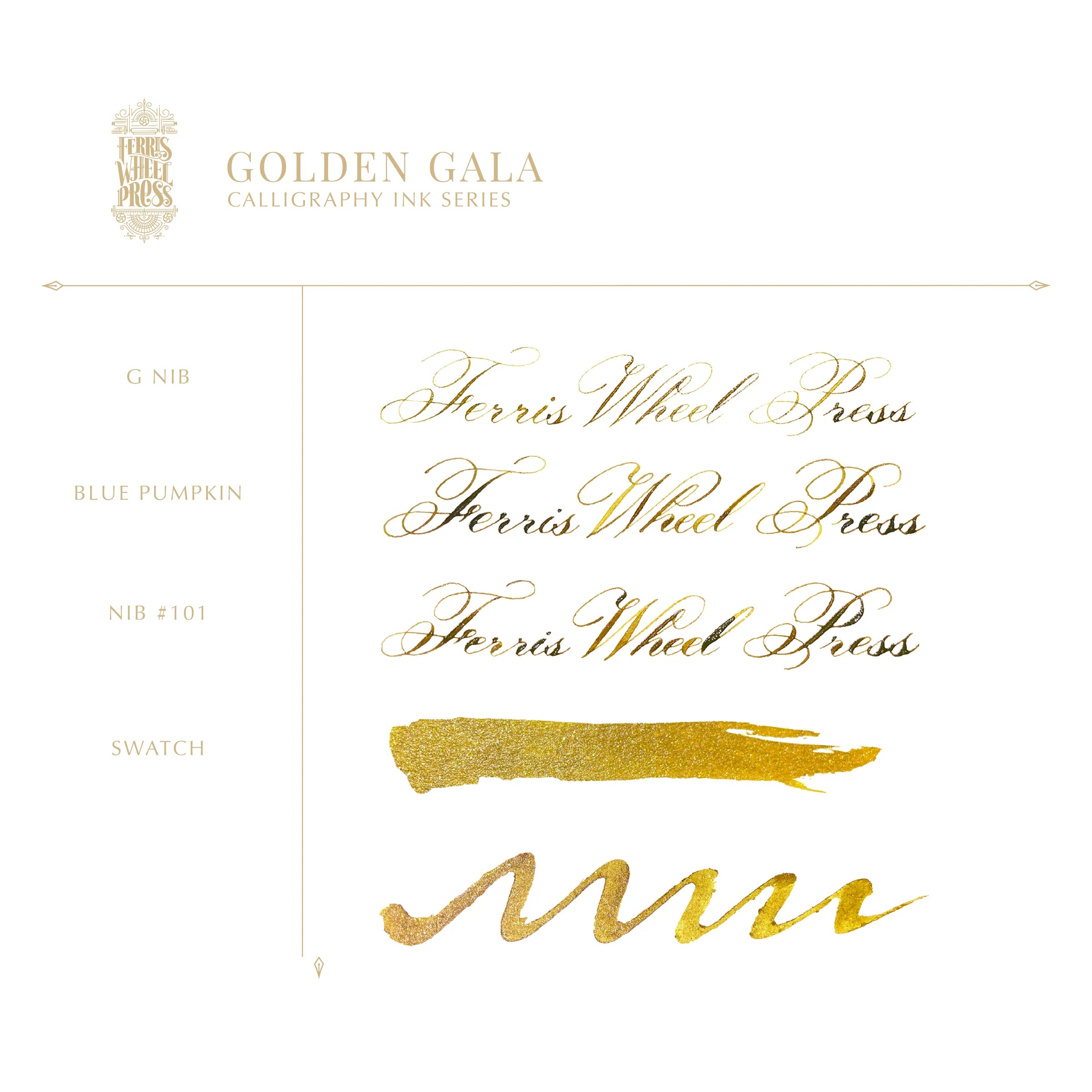 FERRIS WHEEL PRESS Calligraphy Ink 28ml Golden Gala