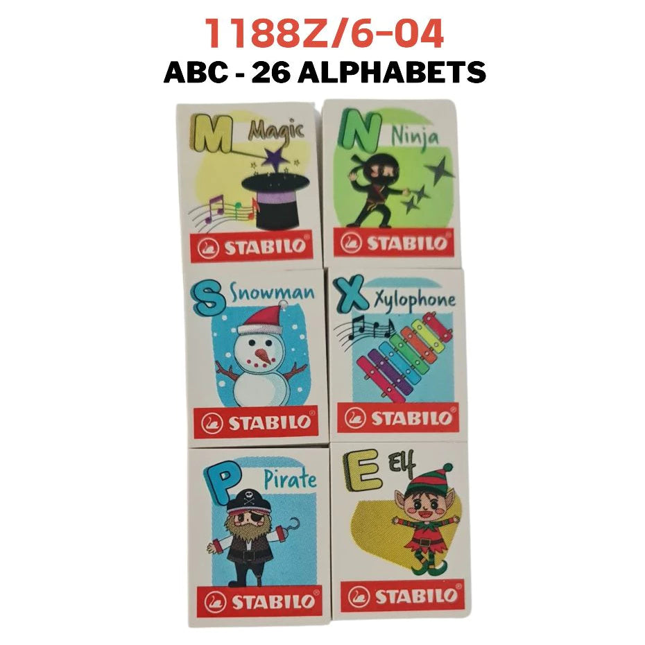 STABILO Fancy Eraser 1188Z Alphabets 6s