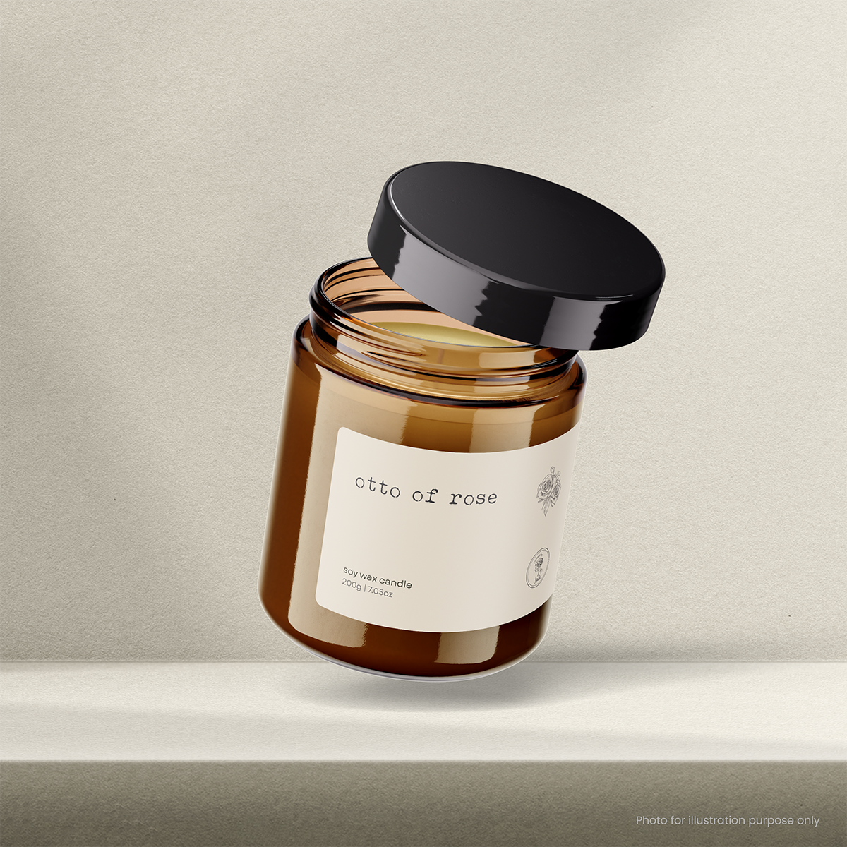 MADE BY JADE Curated Soy Wax Candle 200g Otto of Rose