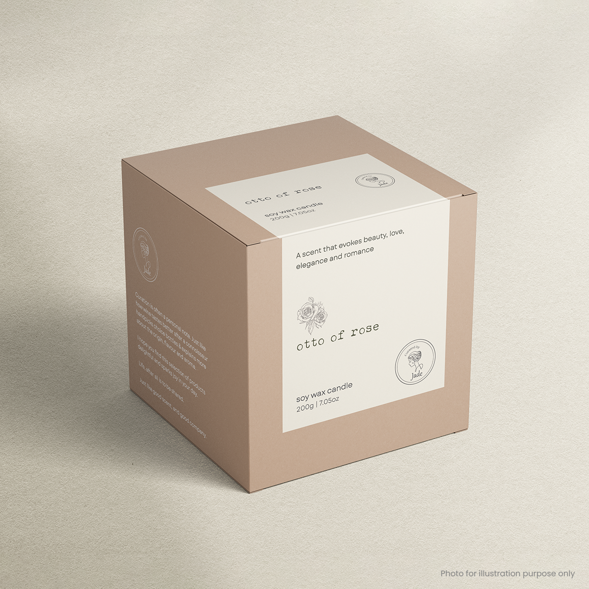 MADE BY JADE Curated Soy Wax Candle 200g Otto of Rose