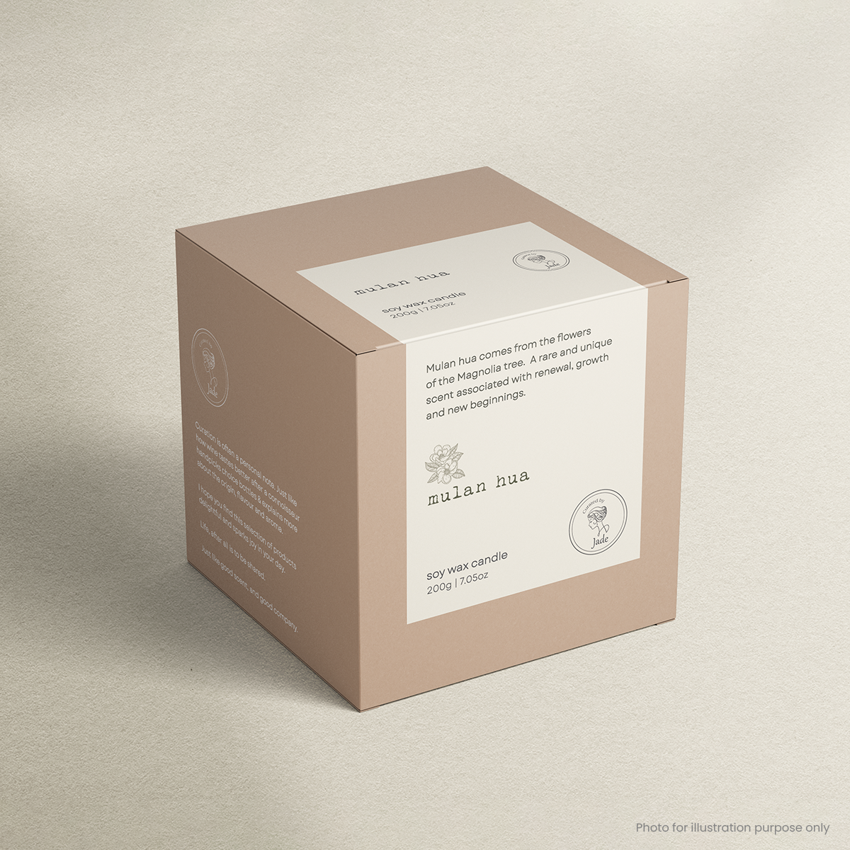 MADE BY JADE Curated Soy Wax Candle 200g Mulan Hua