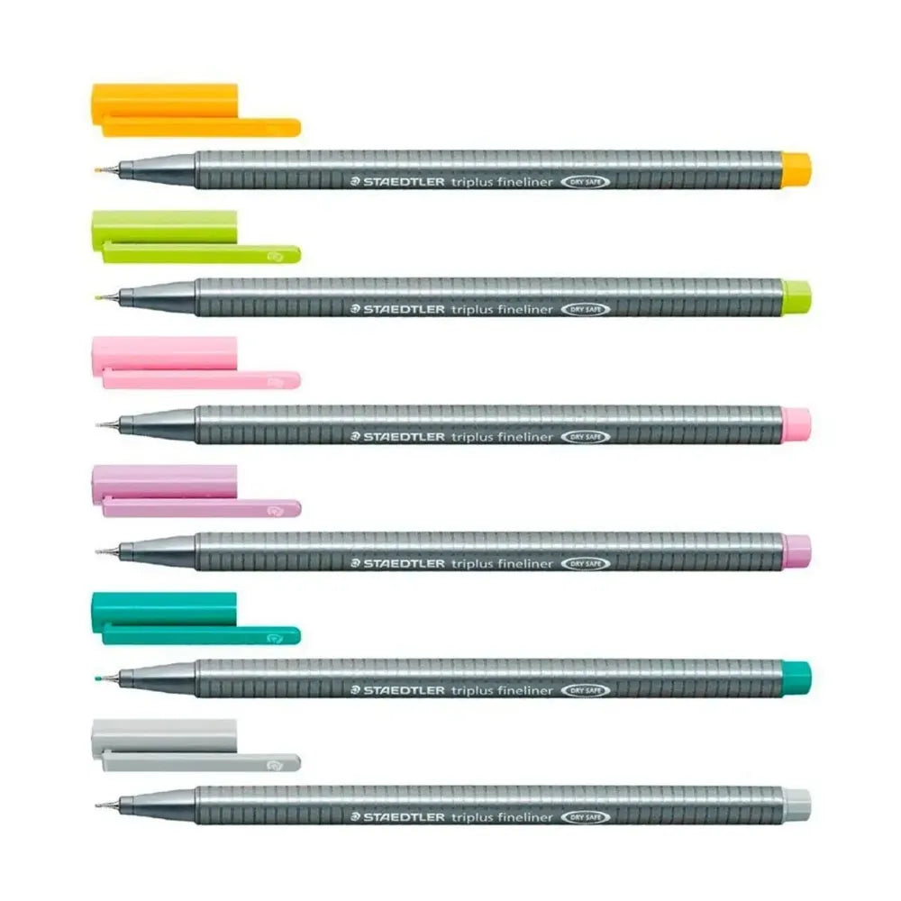 STAEDTLER triplus fineliner Set of 6 in Staedtler Box Pastel