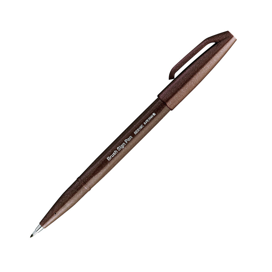 PENTEL Touch Brush Sign Pen-Dark Brown