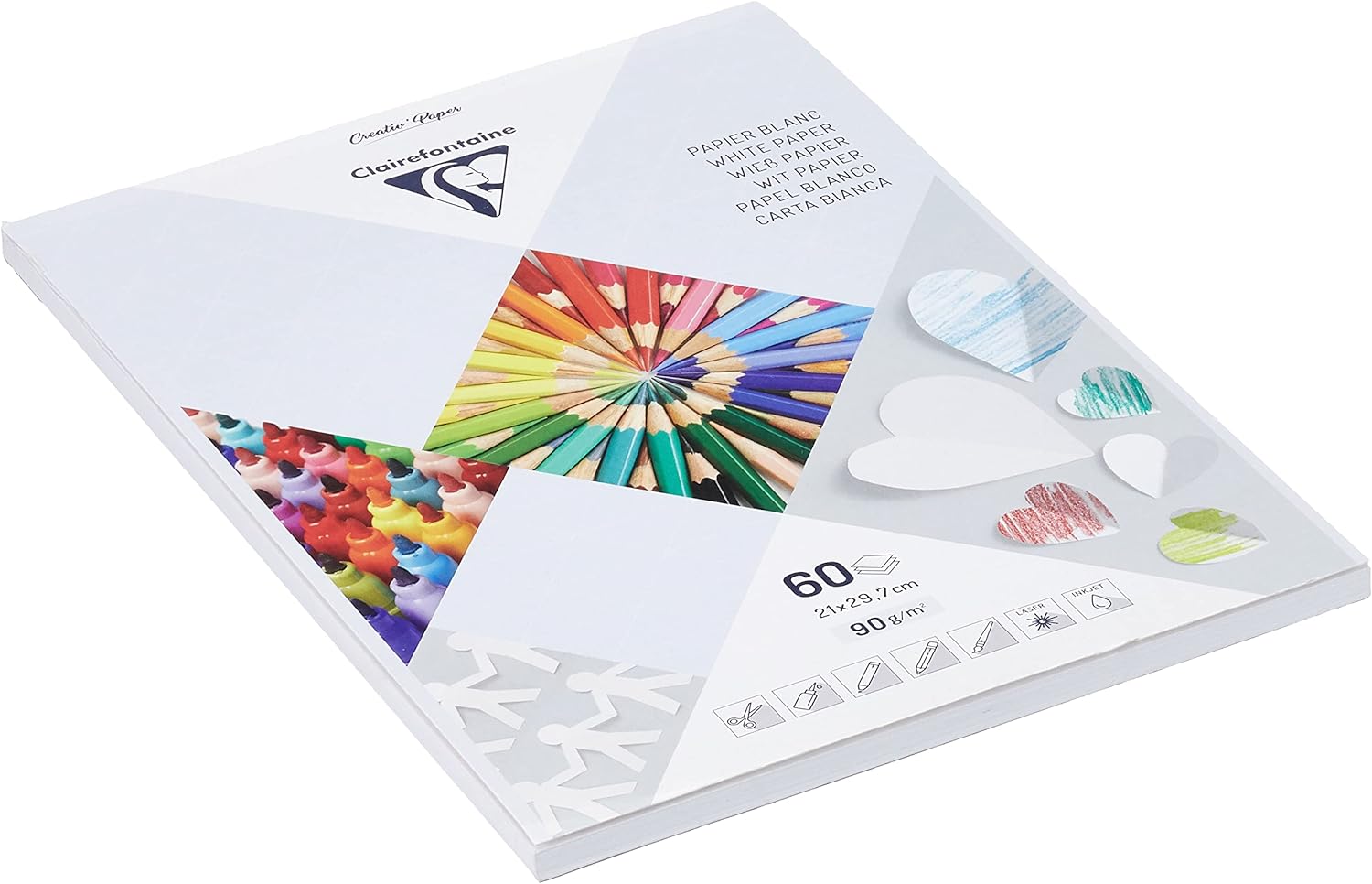 CLAIREFONTAINE Cartridge Paper Pad 270g A4 60s