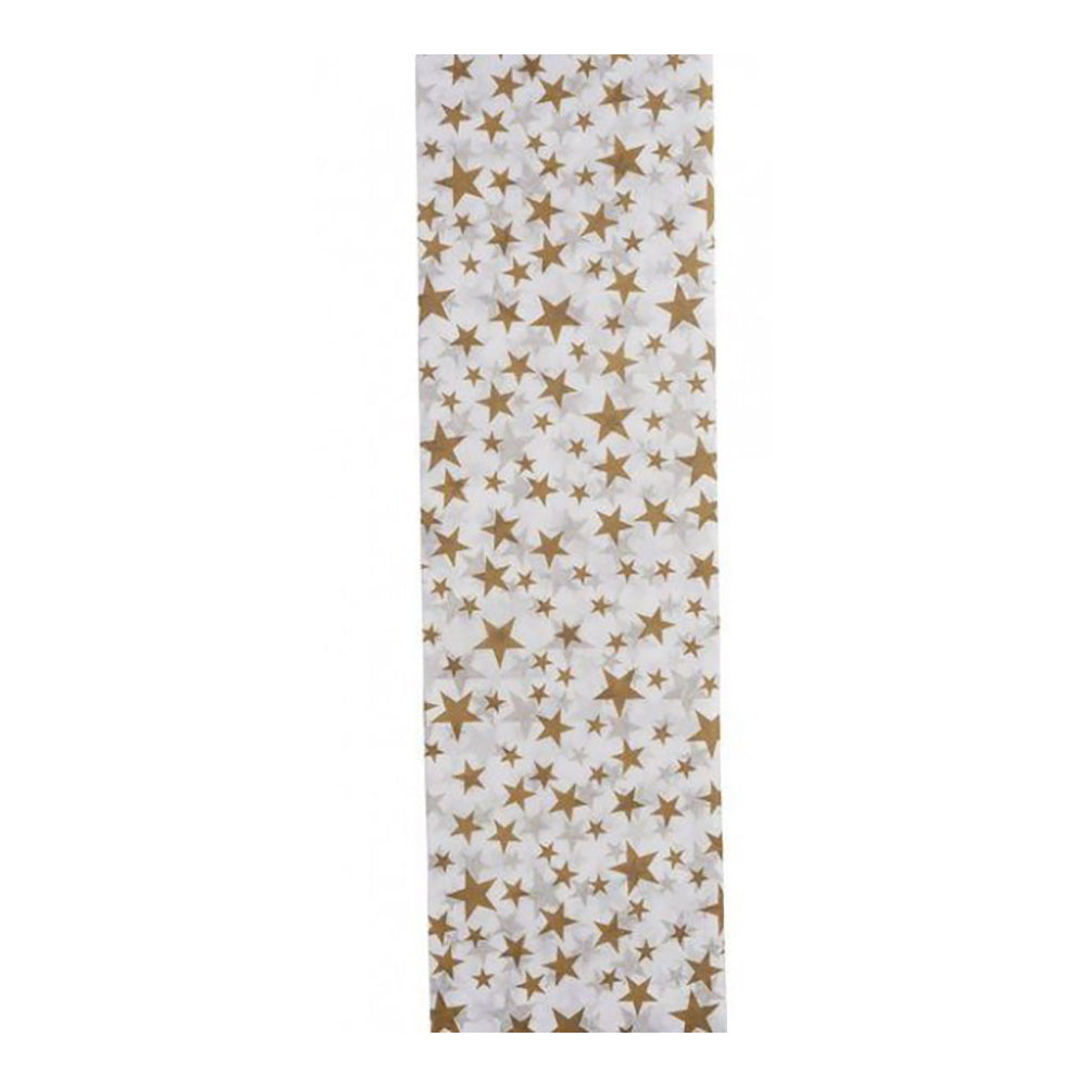 CLAIREFONTAINE Printed Tissue Paper 0.5x0.75M 4s Gold Stars