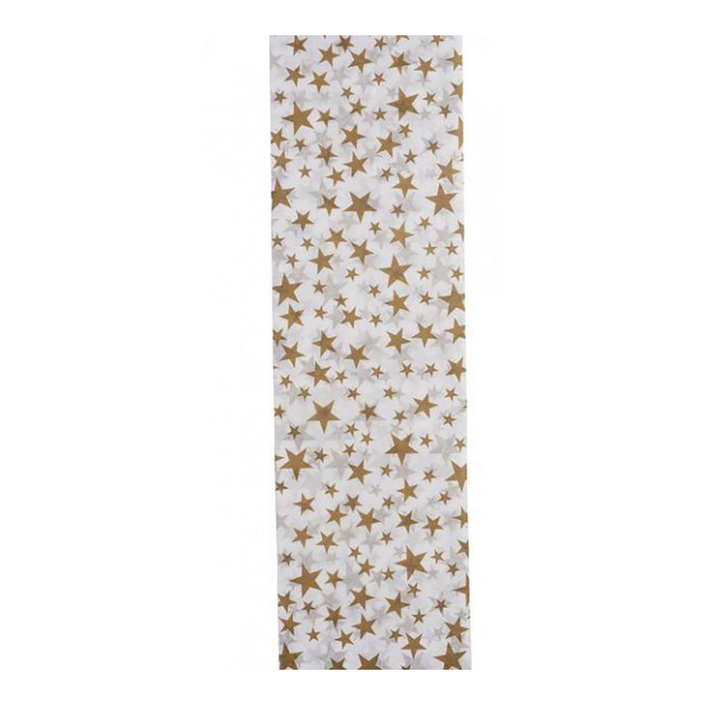 CLAIREFONTAINE Printed Tissue Paper 0.5x0.75M 4s Gold Stars